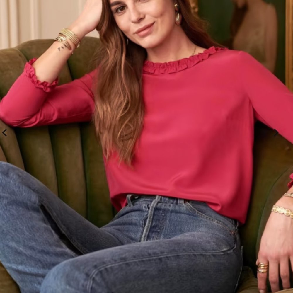 Sezane Fuschia Lenor Blouse